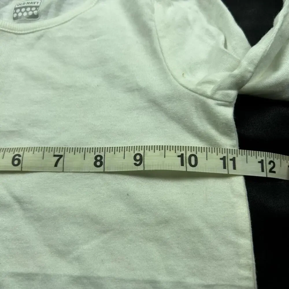Old Navy Girls 4T White Long Sleeve Shirt Basic Top‎
